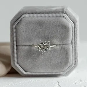 Statement cluster ring with salt and pepper diamonds TASHA Thumbnail