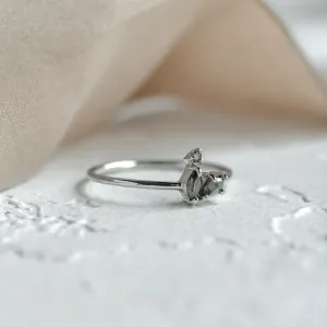 Original ring in cluster style with galaxy diamonds TAYA Thumbnail