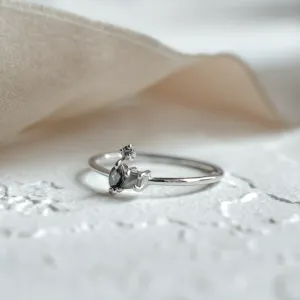 Original ring in cluster style with galaxy diamonds TAYA Thumbnail