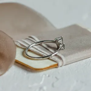 Unusual cluster ring with salt and pepper diamonds TASSIA Thumbnail