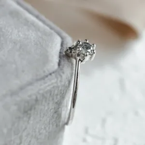 Decent cluster ring with salt and pepper diamonds ORESTE Thumbnail