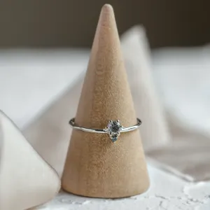 Decent cluster ring with salt and pepper diamonds ORESTE Thumbnail