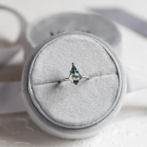 Ring with kite moss agate SAMUEL Image