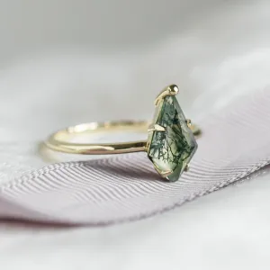 Ring with kite moss agate SAMUEL Thumbnail