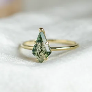 Ring with kite moss agate SAMUEL Thumbnail