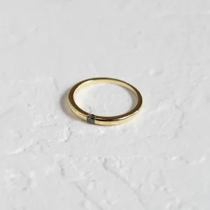 Minimalist engagement ring with salt'n'pepper diamond HAIMER Thumbnail