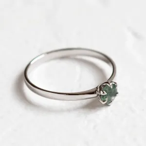 Minimalist ring with moss agate ALF Thumbnail