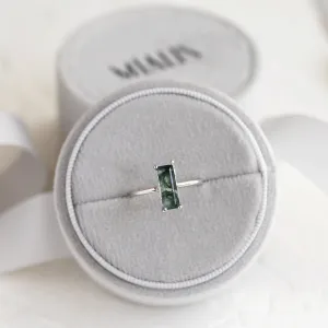 Ring with baguette moss agate ALVA Thumbnail