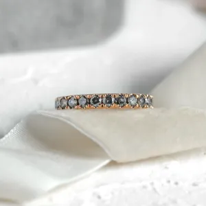 Gold eternity ring with salt and pepper diamonds LAVA Thumbnail