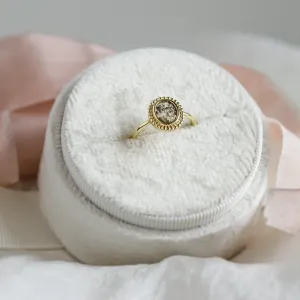 Gold vintage ring with salt and pepper diamond PHILIPPE Thumbnail