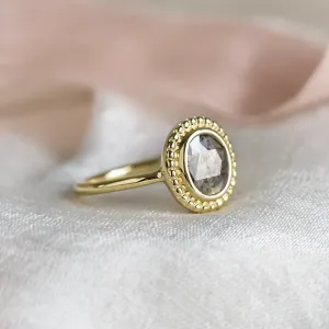 Gold vintage ring with salt and pepper diamond PHILIPPE Thumbnail