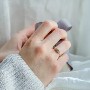 Elegant engagement ring with salt and pepper diamond ANGELA Thumbnail