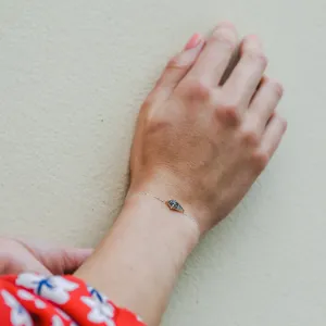 Gold bracelet with kite rutilated quartz POLLIS Thumbnail