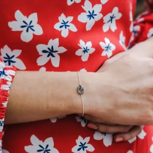 Minimalist bracelet with oval rutilated quartz POLLINA Thumbnail