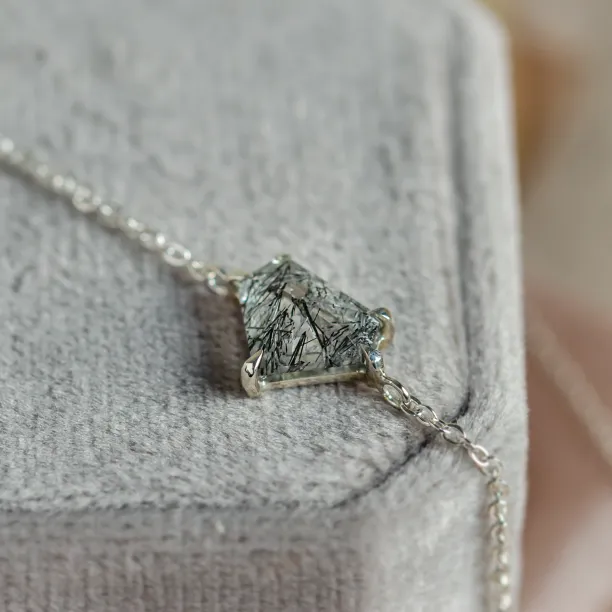 Unusual bracelet with rutilated quartz POLLY Image