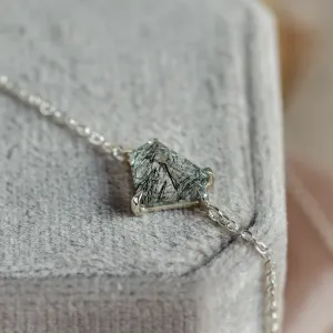 Unusual bracelet with rutilated quartz POLLY Thumbnail