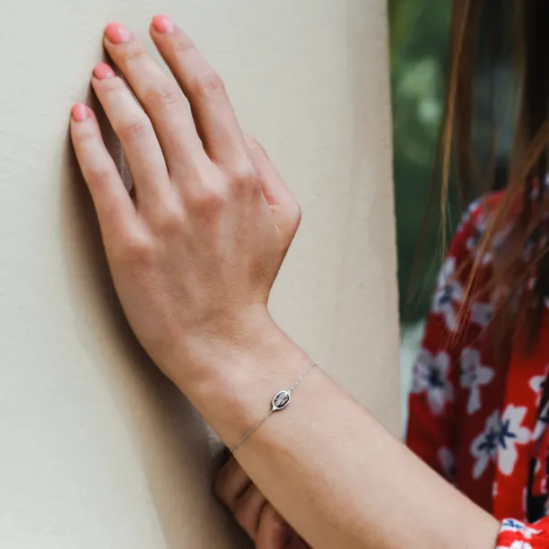 Gold bracelet with salt and pepper diamond WILLI Image