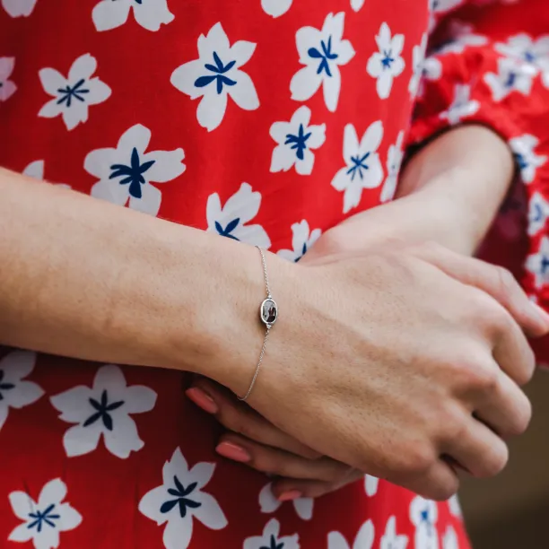 Gold bracelet with salt and pepper diamond WILLI Image