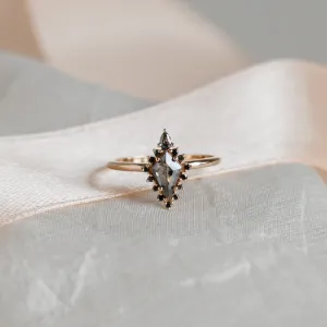 Original ring with salt'n'pepper diamond DOME Thumbnail