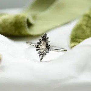 Original ring with salt'n'pepper diamond DOME Thumbnail