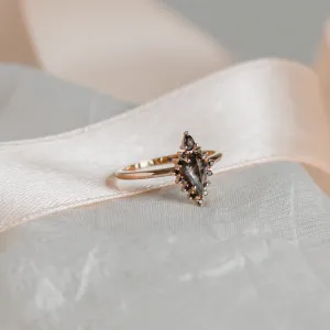 Original ring with salt'n'pepper diamond DOME Thumbnail