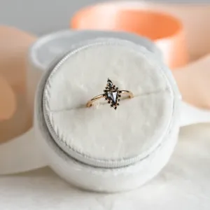 Original ring with salt'n'pepper diamond DOME Thumbnail