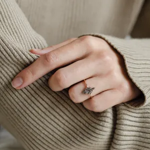 Original ring with salt'n'pepper diamond DOME Thumbnail