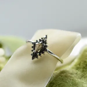 Original ring with salt'n'pepper diamond DOME Thumbnail