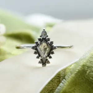 Original ring with salt'n'pepper diamond DOME Thumbnail