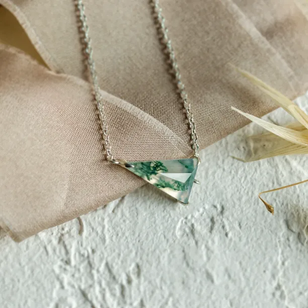 Gold bracelet with tringle moss agate VANYAR Image