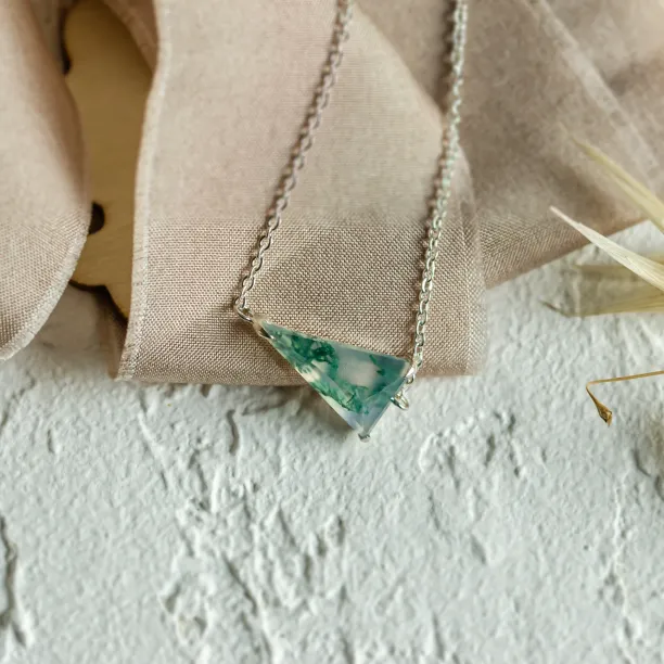 Gold bracelet with tringle moss agate VANYAR Image