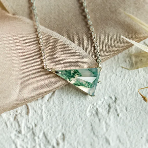 Gold bracelet with tringle moss agate VANYAR Image