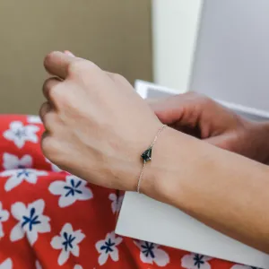 Gold bracelet with moss agate TELERI Thumbnail