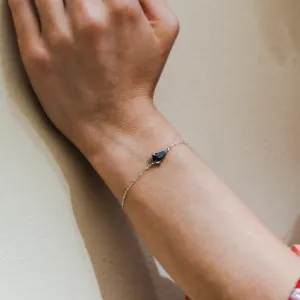 Gold bracelet with moss agate TELERI Thumbnail