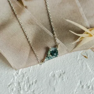 Gold bracelet with moss agate TELERI Thumbnail