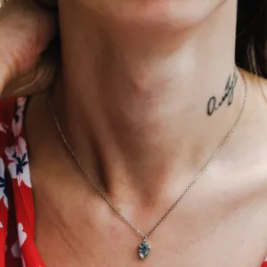 Gold necklace with pear moss agate NOLDOR Thumbnail