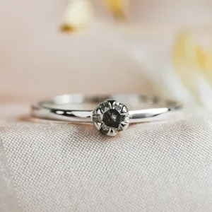 Soliter engagement ring with salt'n'pepper diamond GOTTARDO Thumbnail