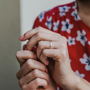 Pear salt'n'pepper diamond ring CARMELO Thumbnail