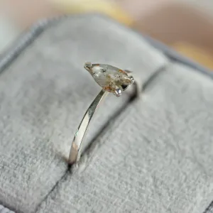 Pear salt'n'pepper diamond ring CARMELO Thumbnail