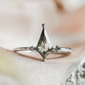 Unusual engagement ring with salt'n'pepper diamonds VALENTINO Thumbnail