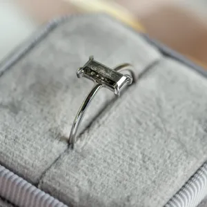 Art deco styled ring with salt'n'pepper diamond ERMANNO Thumbnail