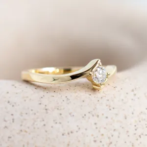 Gold engagement ring with lab-grown diamond GRESIA Thumbnail