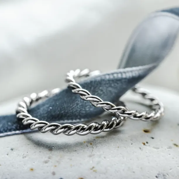 Twisted rope wedding bands VALOS Image