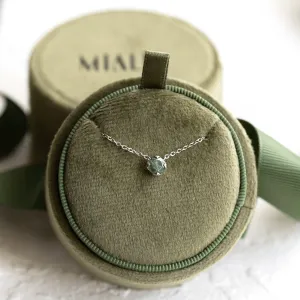 Moss agate in gold necklace ELF Thumbnail