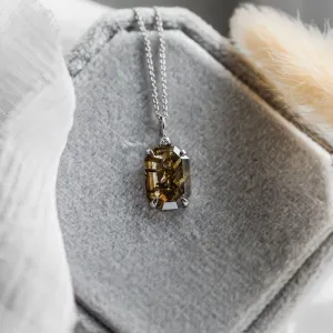 Gold necklace with diamond salt and pepper CATHERINE Thumbnail