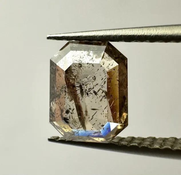 Gold necklace with diamond salt and pepper CATHERINE Image