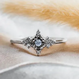 Unusual gold ring with salt'n'pepper diamonds ORION Thumbnail