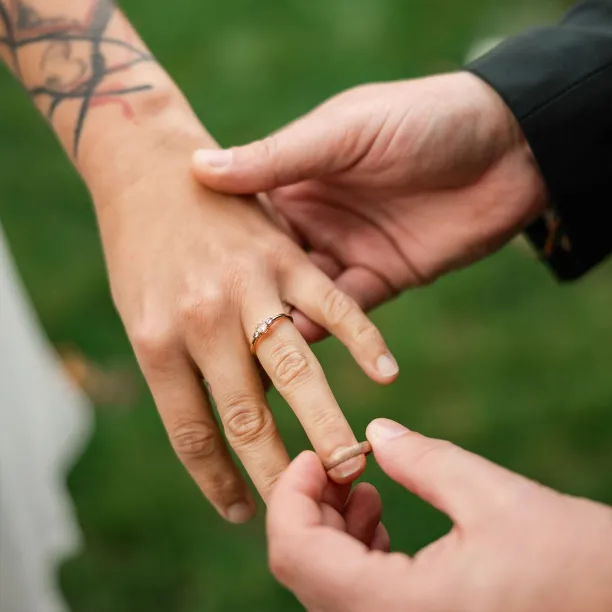 Wedding rings with unusual surface MARTAS Image