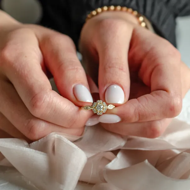 Gold vintage diamond ring CALYPSO Image