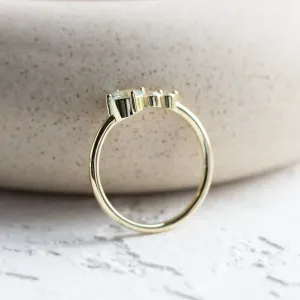 Romantic ring with aquamarine and diamonds AQUA Thumbnail